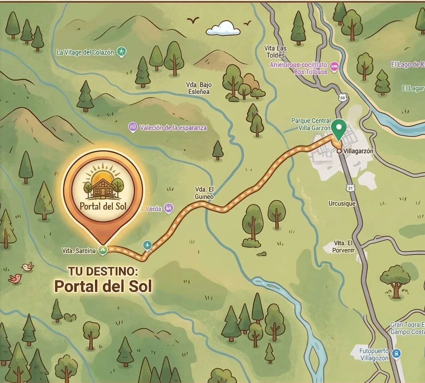Mapa Ilustrado Portal de Isa